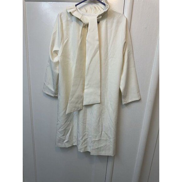 Tuckernuck | NEW Ivory Daphne Preppy Bow Tie 3/4 Sleeve Mini Dress XL Classic - Picture 4 of 5